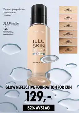 Oriflame THE ONE Illuskin Glow Reflective Foundation tilbud
