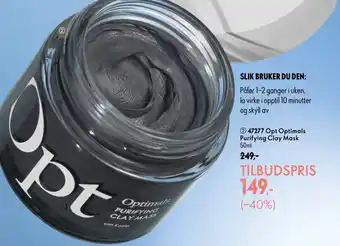 Oriflame Opt Optimals Purifying Clay Mask tilbud