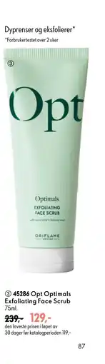 Oriflame Opt Optimals Exfoliating Face Scrub tilbud