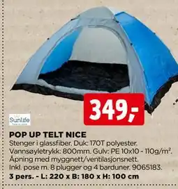jem & fix POP UP TELT NICE tilbud
