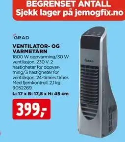jem & fix VENTILATOR- OG VARMETÅRN tilbud