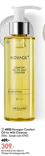 Oriflame Novage+ Comfort Oil-to-Milk Cleanser tilbud
