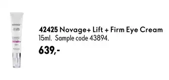 Oriflame Novage+ Lift + Firm Eye Cream tilbud