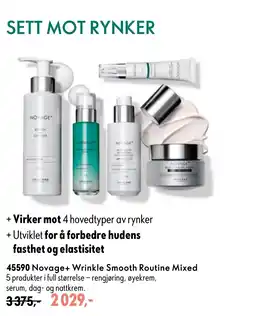 Oriflame Novage+ Wrinkle Smooth Routine Mixed tilbud