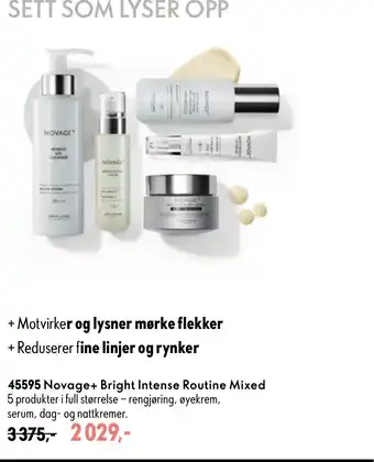 Oriflame Novage+ Bright Intense Routine Mixed tilbud