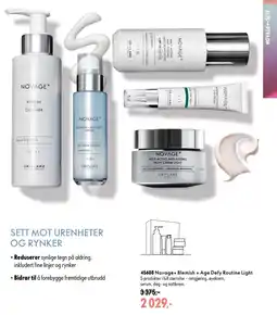 Oriflame Novage+ Blemish + Age Defy Routine Light tilbud