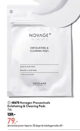 Oriflame Novage+ Proceuticals Exfoliating & Clearing Pads tilbud