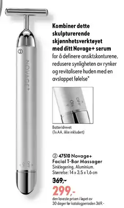Oriflame Novage+ Facial T-Bar Massager tilbud