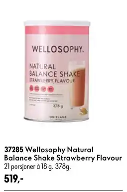 Oriflame Wellosophy Natural Balance Shake Strawberry Flavour tilbud