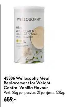 Oriflame Wellosophy Meal Replacement for Weight Control Vanilla Flavour tilbud