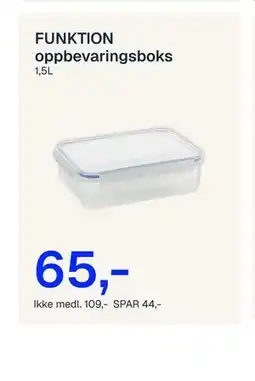 Jernia FUNKTION oppbevaringsboks tilbud