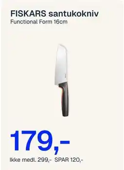 Jernia FISKARS santukokniv tilbud