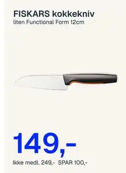 Jernia FISKARS kokkekniv tilbud