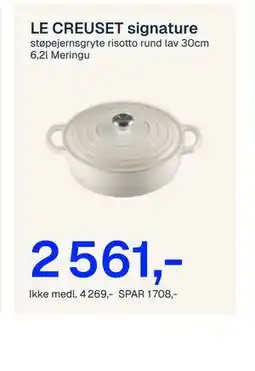 Jernia LE CREUSET signature tilbud