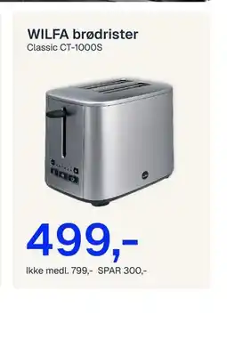 Jernia WILFA brødrister tilbud