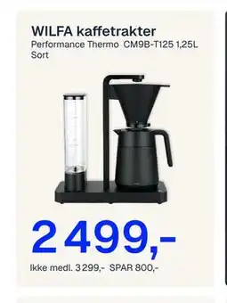 Jernia WILFA kaffetrakter tilbud