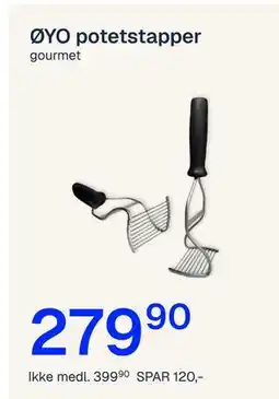 Jernia ØYO potetstapper tilbud