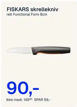 Jernia FISKARS skrellekniv tilbud