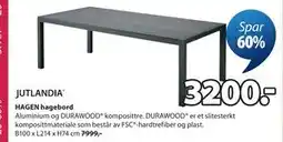 JYSK HAGEN hagebord tilbud