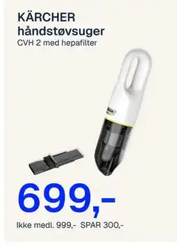 Jernia KÄRCHER håndstøvsuger tilbud
