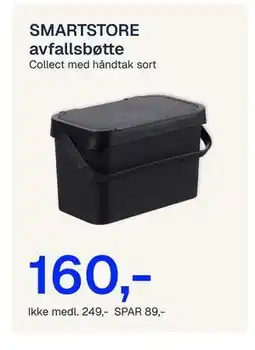 Jernia SMARTSTORE avfallsbøtte tilbud