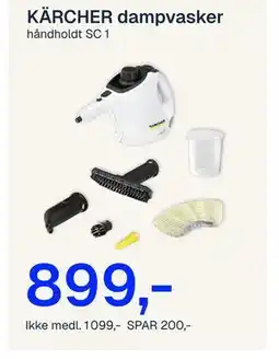 Jernia KÄRCHER dampvasker tilbud