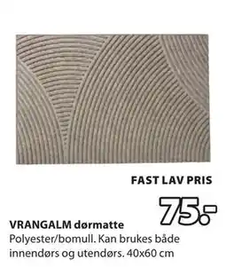 JYSK VRANGALM dørmatte tilbud
