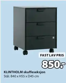 JYSK KLINTHOLM skuffeseksjon tilbud