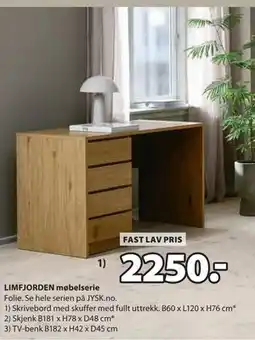 JYSK LIMFJORDEN skrivebord tilbud
