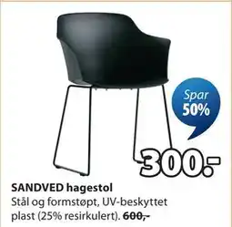 JYSK SANDVED hagestol tilbud
