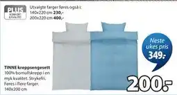 JYSK TINNE kreppsengesett tilbud
