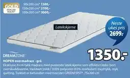 JYSK HOPEN overmadrass - grå tilbud