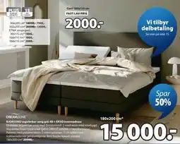 JYSK BJORSUND regulerbar seng grå-40 + EKSO overmadrass tilbud