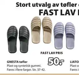 JYSK GNESTA tøfler tilbud