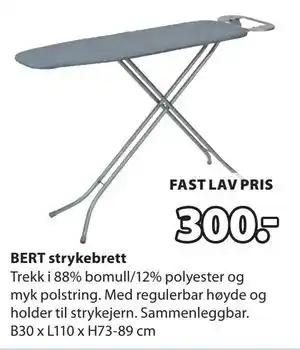 JYSK BERT strykebrett tilbud
