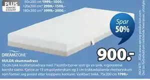 JYSK HULDA skummadrass tilbud
