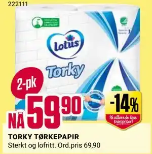 Europris TORKY TØRKEPAPIR tilbud