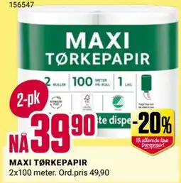 Europris MAXI TØRKEPAPIR tilbud
