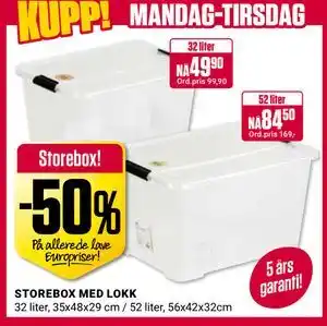 Europris STOREBOX MED LOKK tilbud