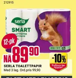 Europris SERLA TOALETTPAPIR tilbud