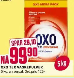 Europris OXO TEX VASKEPULVER tilbud