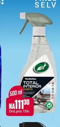 Europris TurtleWax TOTAL INTERIOR SHAMPOO tilbud