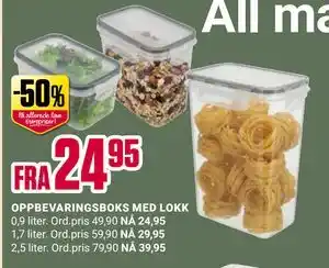 Europris OPPBEVARINGSBOKS MED LOKK tilbud