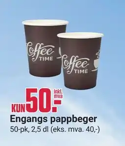 Europris Engangs pappbeger tilbud