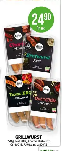 Kiwi GRILLWURST tilbud