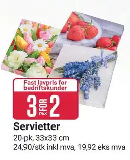 Europris Servietter tilbud