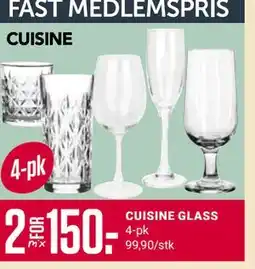 Europris CUISINE GLASS, Medlemspris tilbud