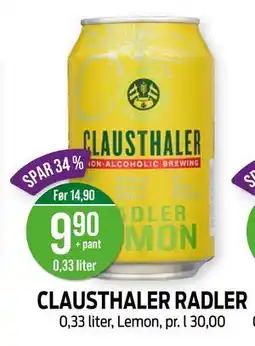 Kiwi CLAUSTHALER RADLER tilbud