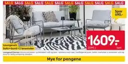 Rusta Loungesett Nantes tilbud