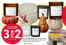 Rusta 3 for 2 på alle duftlys tilbud